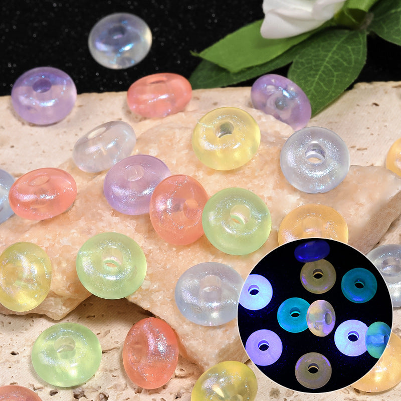 Acrylic Luminous Fine Flashing Mermaid Abacus Beads DIY-100PCS