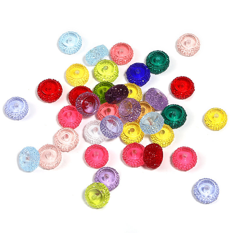 Wheel Beads Granulated Sugar Flat Beads Acrylic Spacer Beads-100PCS