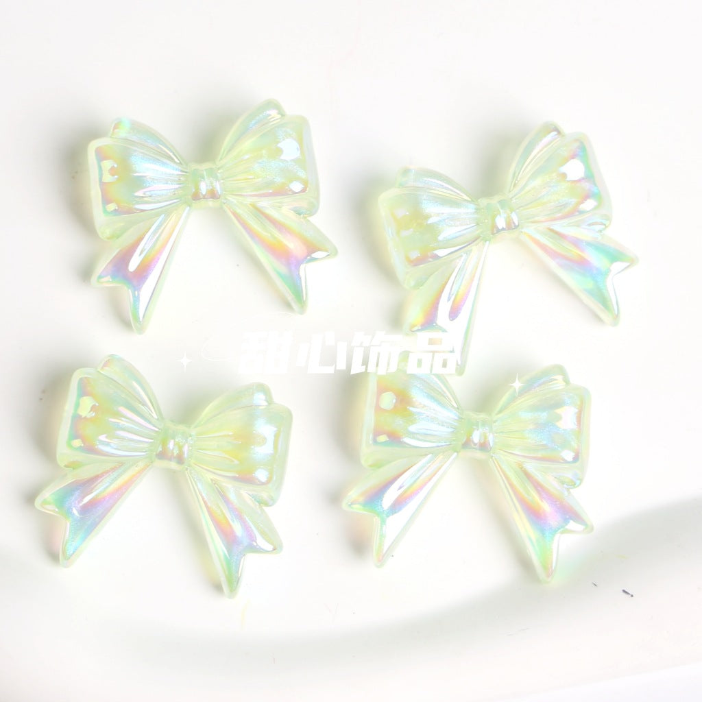 Starry Sky Bright Galaxy Bow Tie Diy Mobile Phone Chain Bag Pendant Jewelry-50PCS