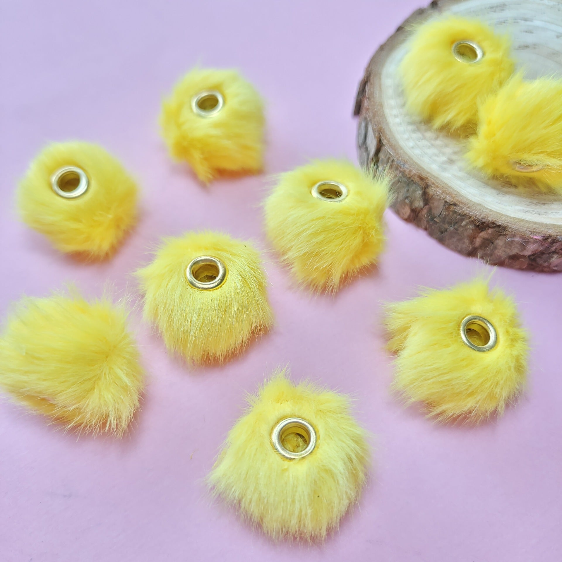 20MM Plush Ball Beads Spacers DIY Beaded Pen Accessories-50PCS