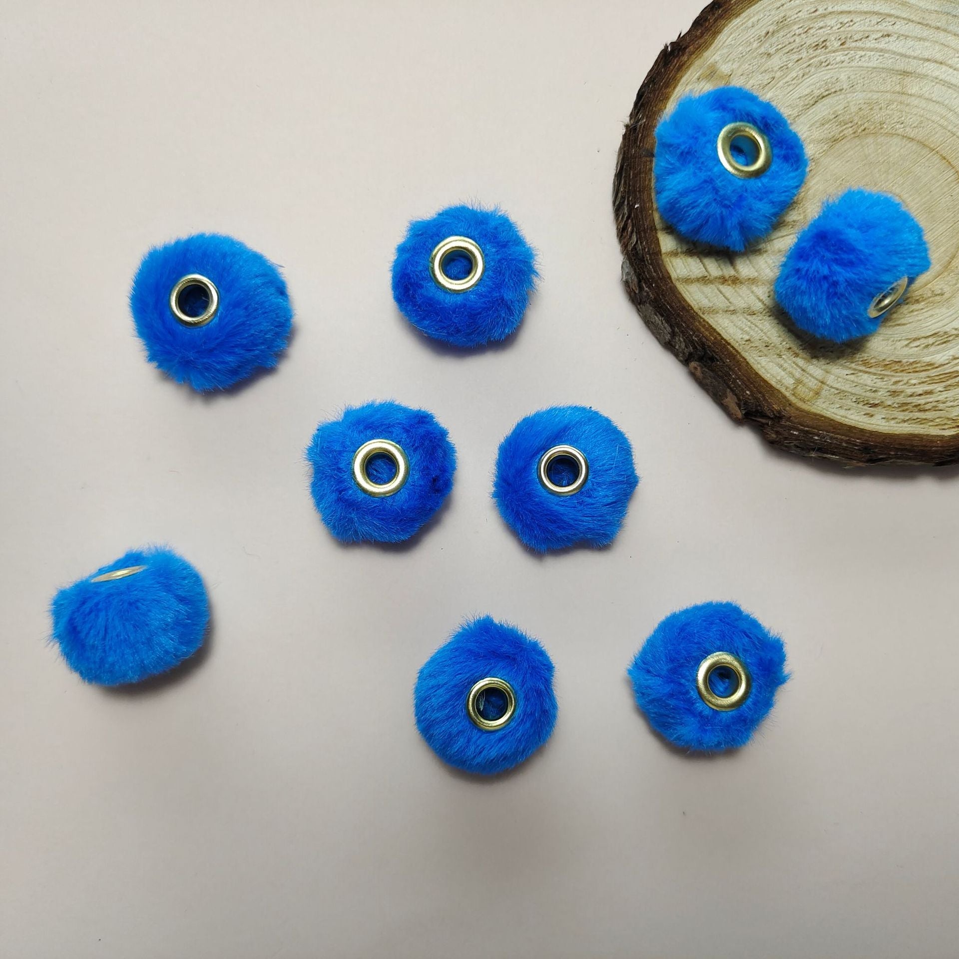 20MM Plush Ball Beads Spacers DIY Beaded Pen Accessories-50PCS