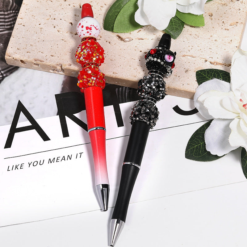 Colored Rhinestone Pearl Through Hole Acrylic Soft Sugar Beads-18MM-10PCS