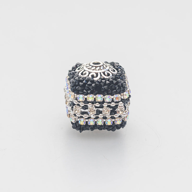 Acrylic Shiny Square Claw Chain Beaded Diamond Balls-2PCS
