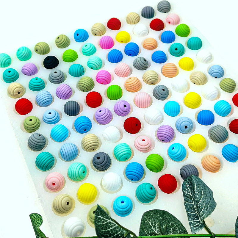 Thread Honeycomb15MM Silicone Beads -50PCS