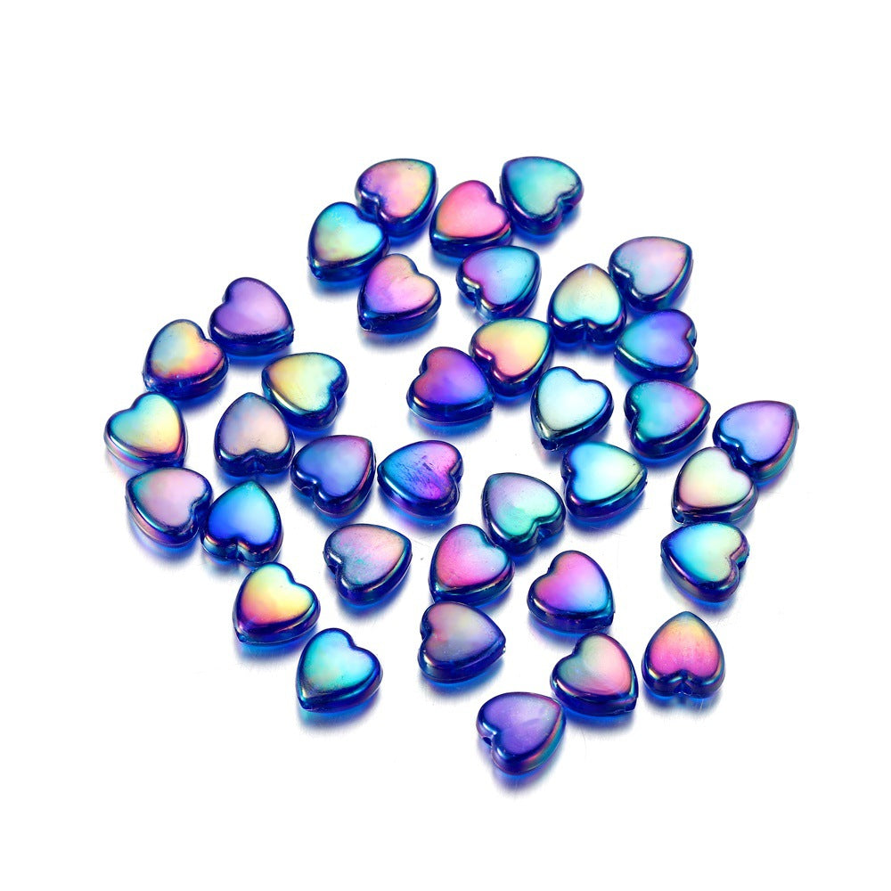 Acrylic Colorful Love Heart Glossy Beads-Small-200PCS