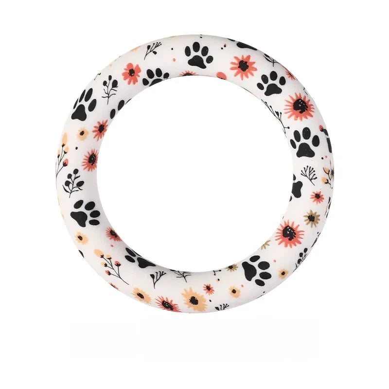 65MM Circular Ring Silicone Focal Beads for DIY Pens Keychains