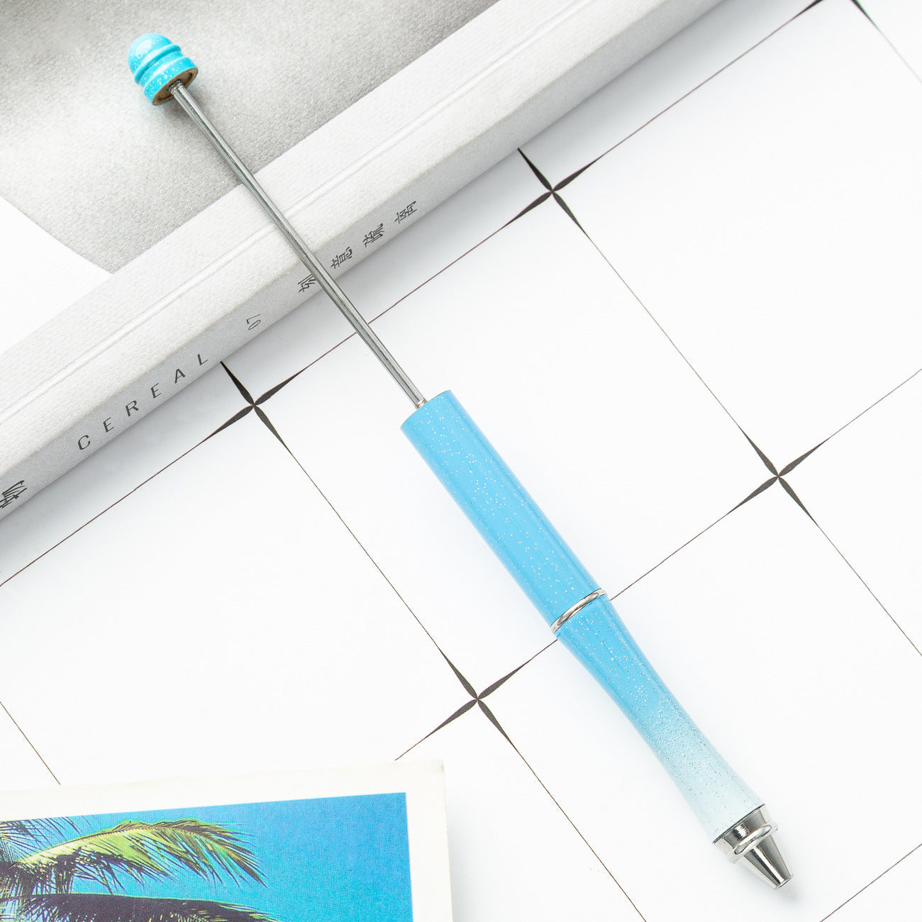 Creative Metal DIY Beadable Pen Ballpoint Pen-2PCS