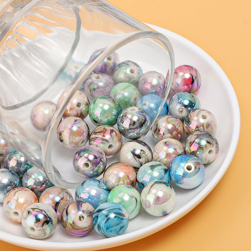 Creative Acrylic Colorful Round Beads-50PCS