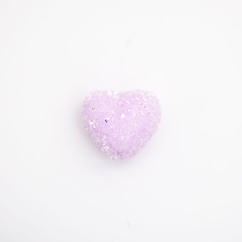 Acrylic Rhinestones, Soft Granulated Sugar Small Heart Beads-10PCS