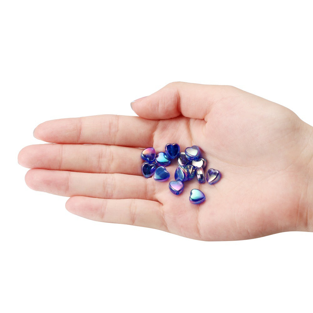 Acrylic Colorful Love Heart Glossy Beads-Small-200PCS