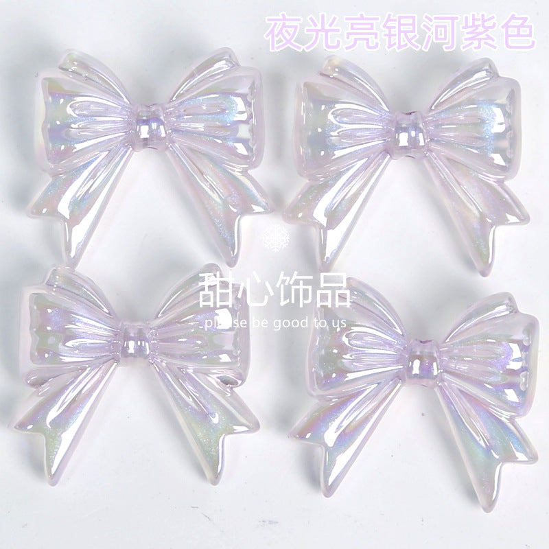 Starry Sky Bright Galaxy Bow Tie Diy Mobile Phone Chain Bag Pendant Jewelry-50PCS