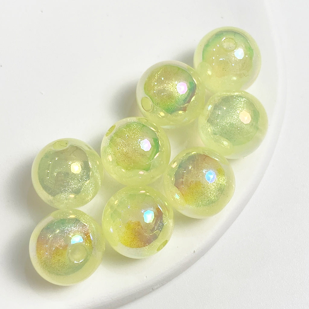 16mm Mapei Luminous Light Flash Round Colorful Beads-50PCS