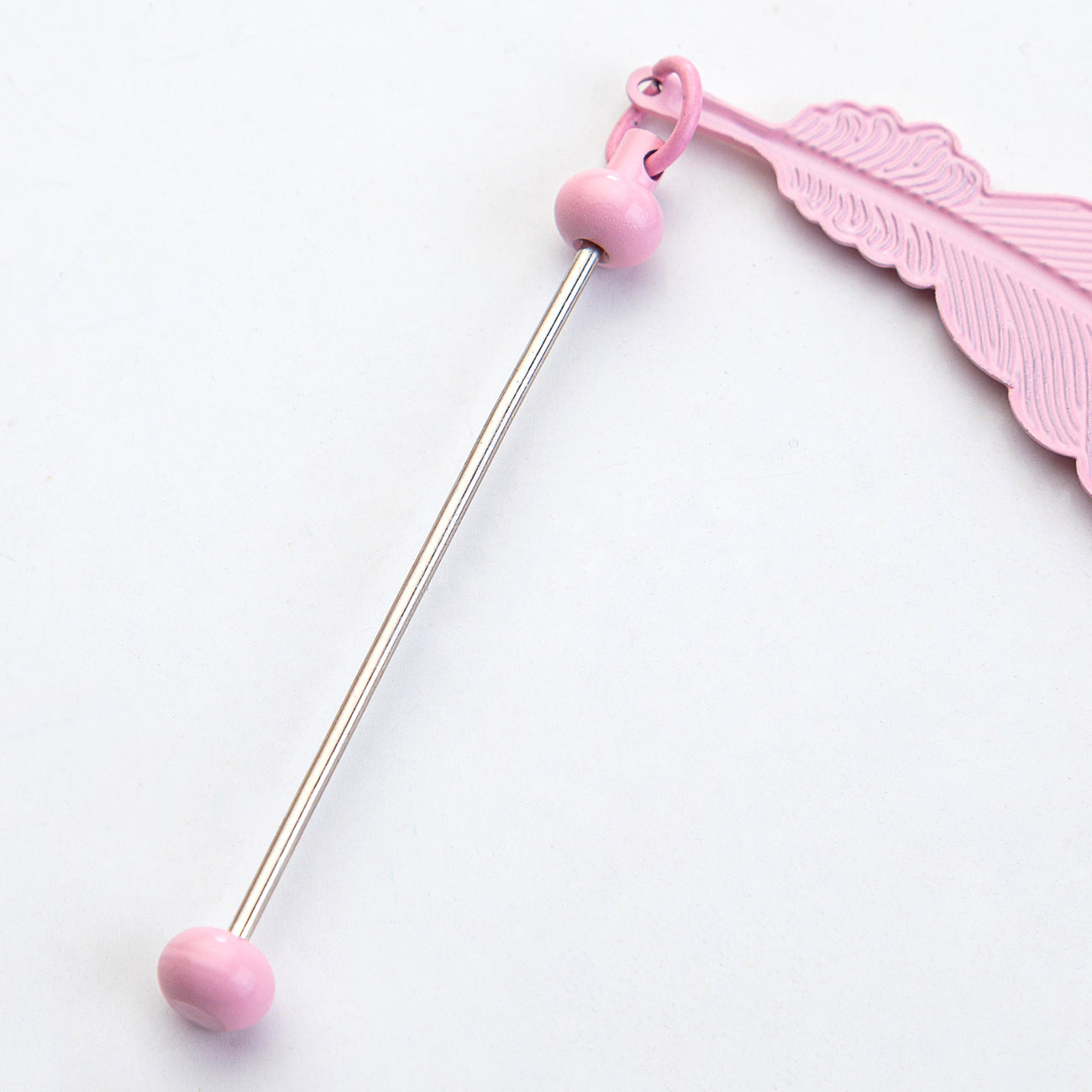 Creative Beadable Feather Bookmarks Metal DIY for Beadable Bar-1PCS