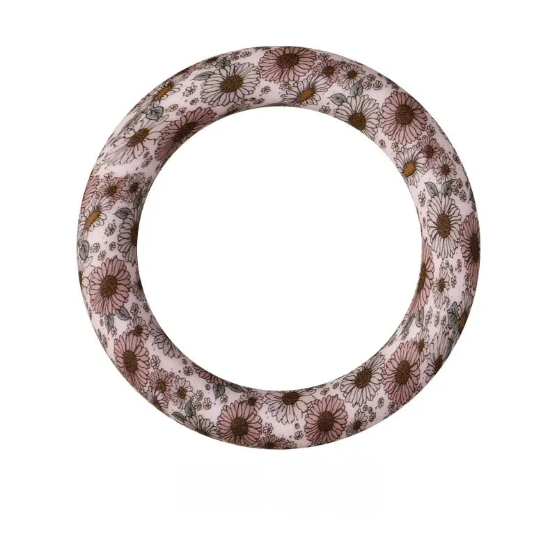 65MM Circular Ring Silicone Focal Beads for DIY Pens Keychains