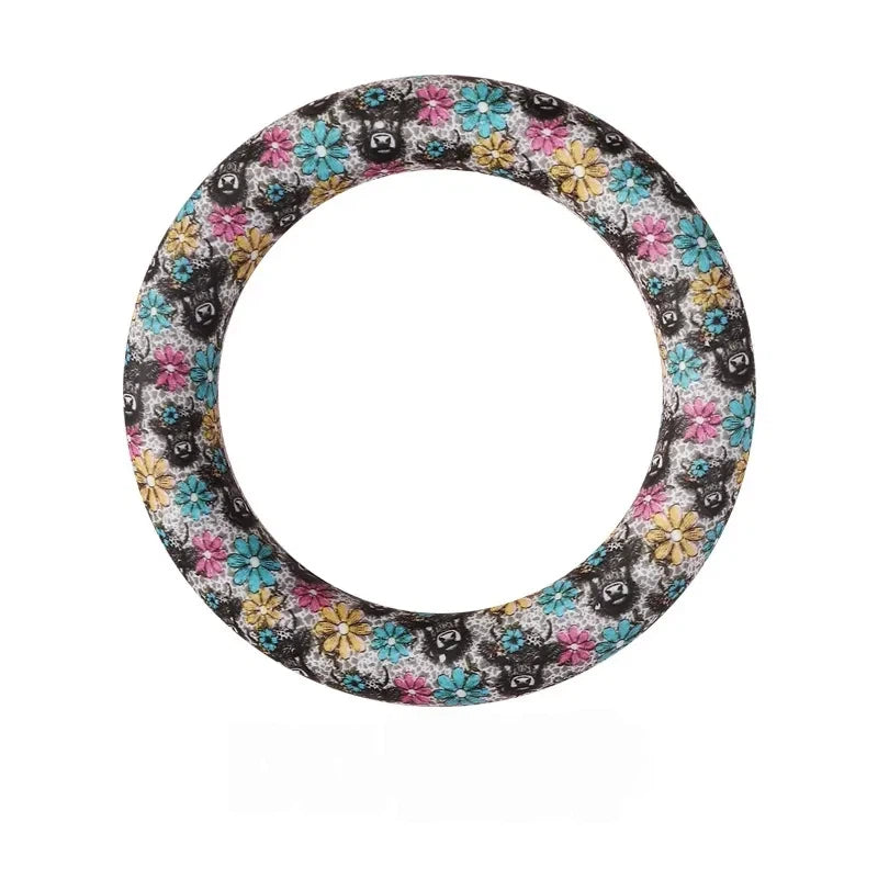 65MM Circular Ring Silicone Focal Beads for DIY Pens Keychains