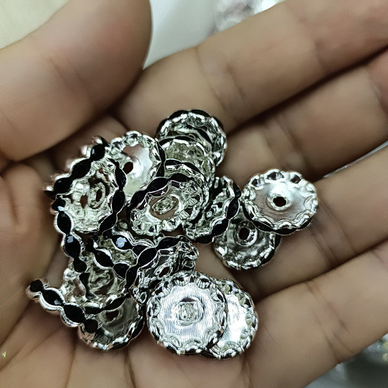 12mm Colored Diamond Spacer Round Spacer Beads DIY Handmade Colored Diamond Beads-250PCS