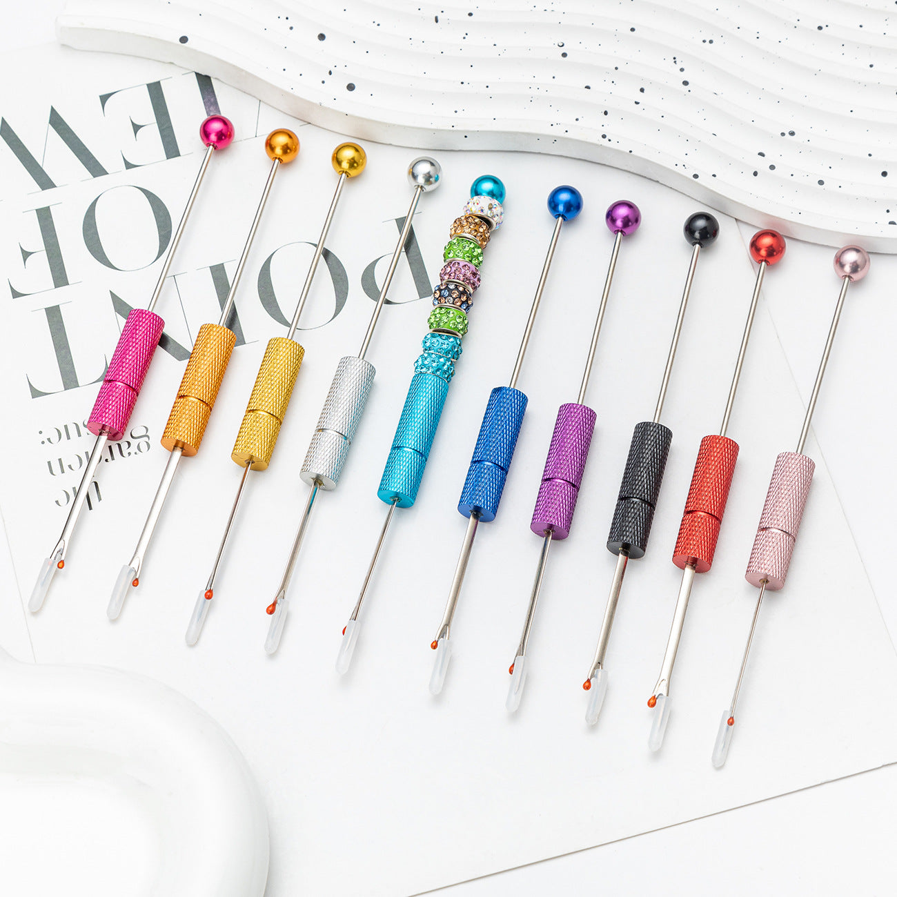 Creative Beadable Portable Thread Picking Needle Sewing Gadget Cross Stitch Seam Ripper-2PCS