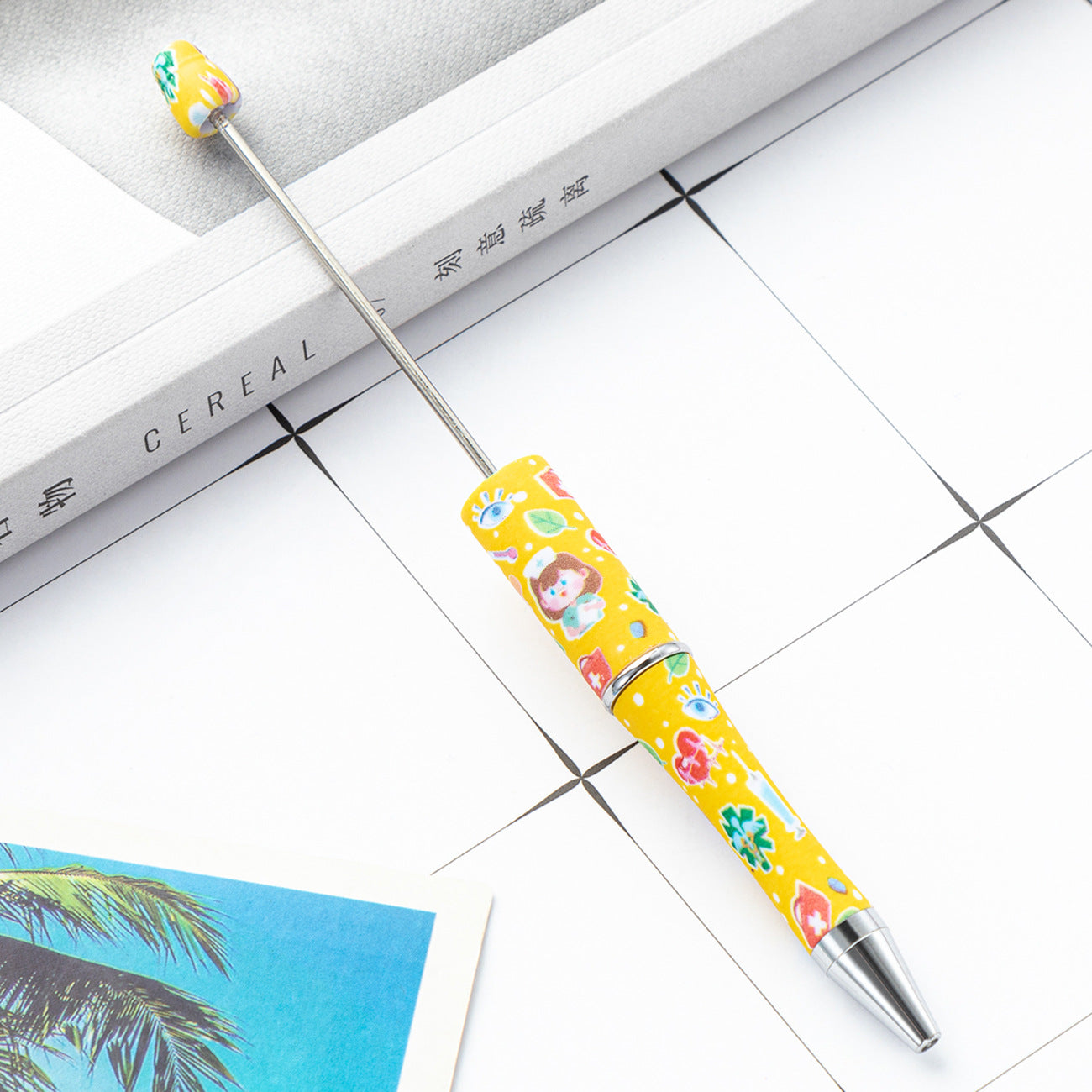 Creative Beadable Pen Nurses Printed DIY Plastic Pen-5PCS