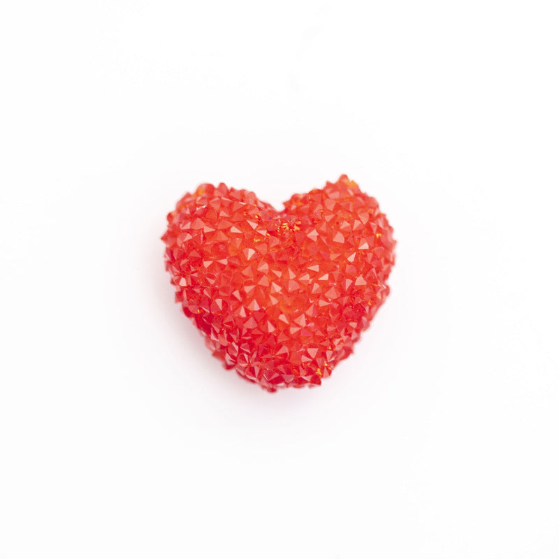 Acrylic Rhinestones, Soft Granulated Sugar Small Heart Beads-10PCS