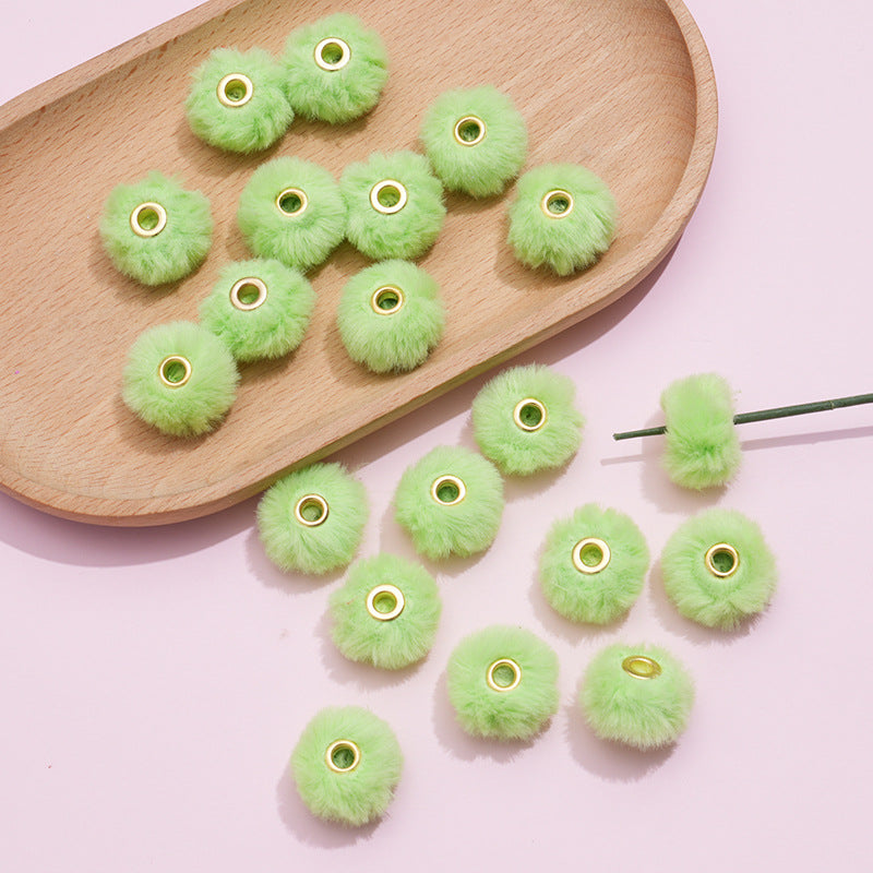 20MM Plush Ball Beads Spacers DIY Beaded Pen Accessories-50PCS