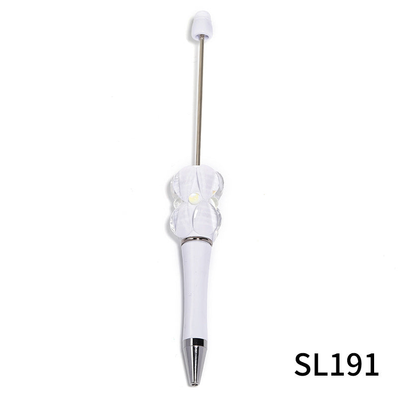 Beadable Pens Pastal Color Diamond DIY Ballpoint Pen - 5PCS