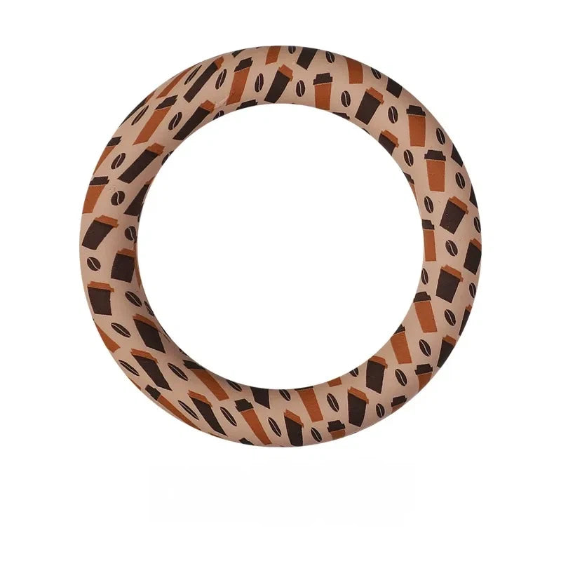 65MM Circular Ring Silicone Focal Beads for DIY Pens Keychains