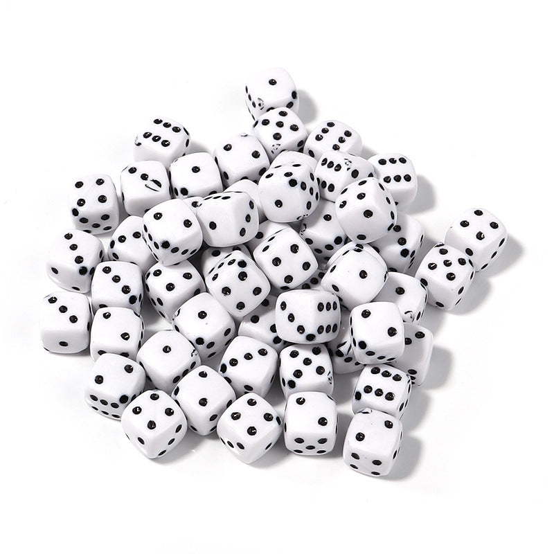 Acrylic Transparent Dice Beads 8mm-100PCS