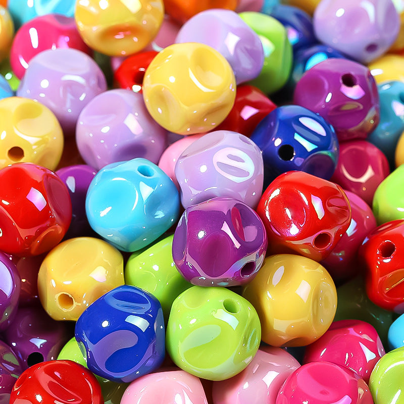 16MM Color Plated Fig Through Hole Acrylic Beads-50PCS