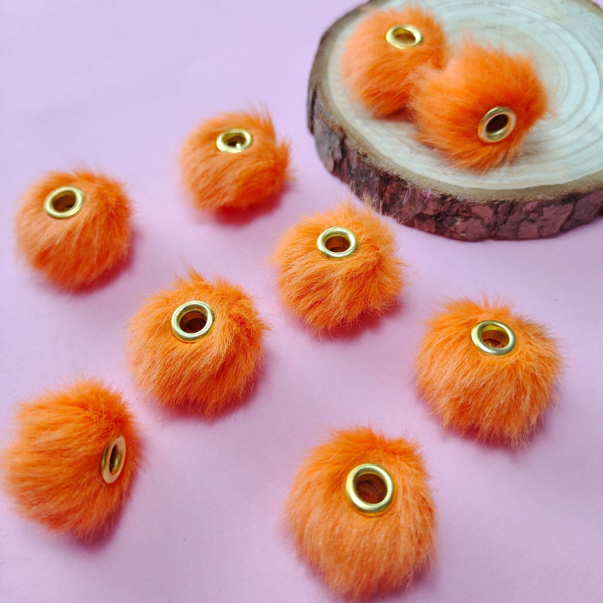 20MM Plush Ball Beads Spacers DIY Beaded Pen Accessories-50PCS