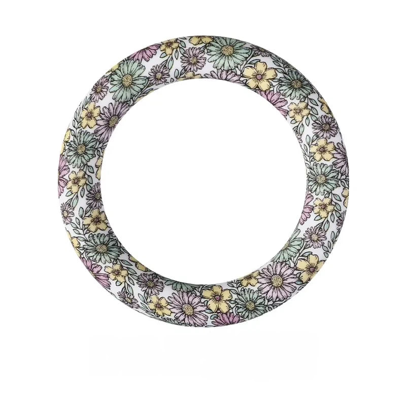 65MM Circular Ring Silicone Focal Beads for DIY Pens Keychains