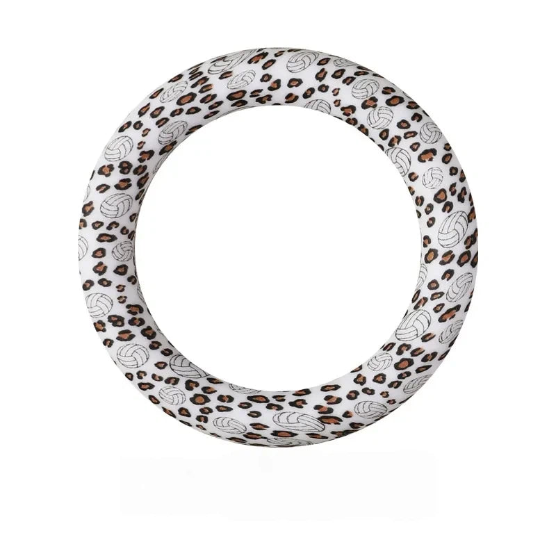 65MM Circular Ring Silicone Focal Beads for DIY Pens Keychains