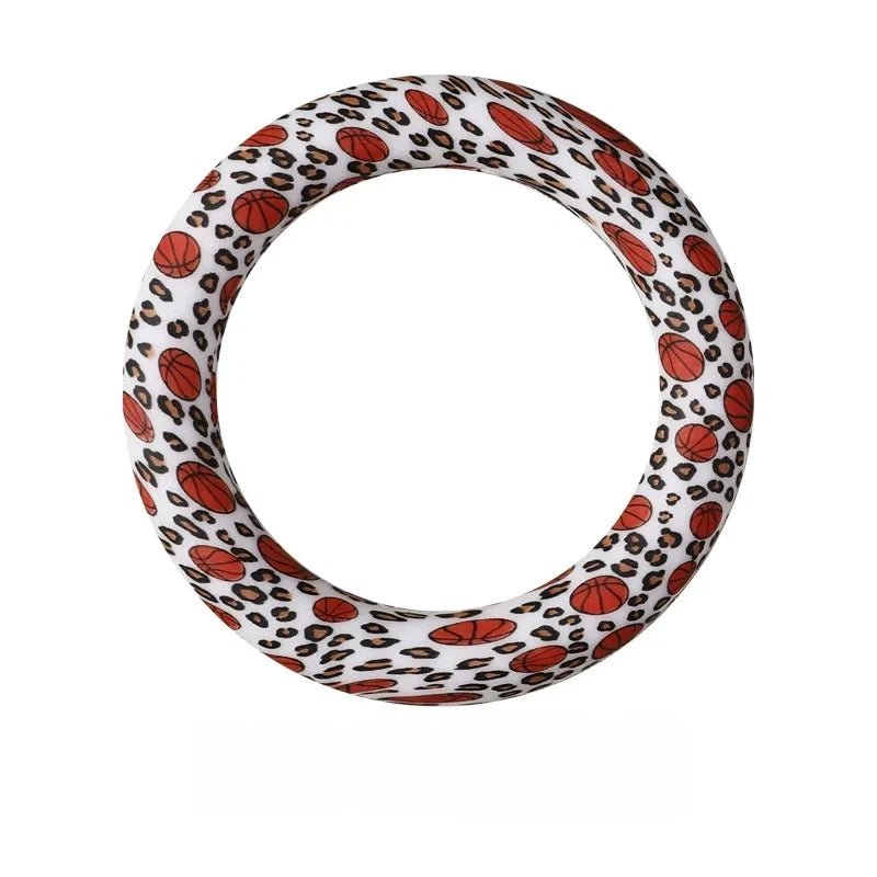 65MM Circular Ring Silicone Focal Beads for DIY Pens Keychains