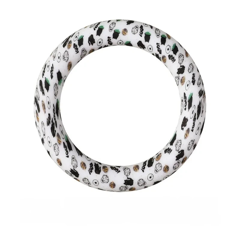 65MM Circular Ring Silicone Focal Beads for DIY Pens Keychains