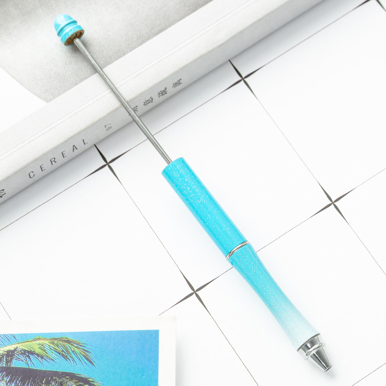 Creative Metal DIY Beadable Pen Ballpoint Pen-2PCS