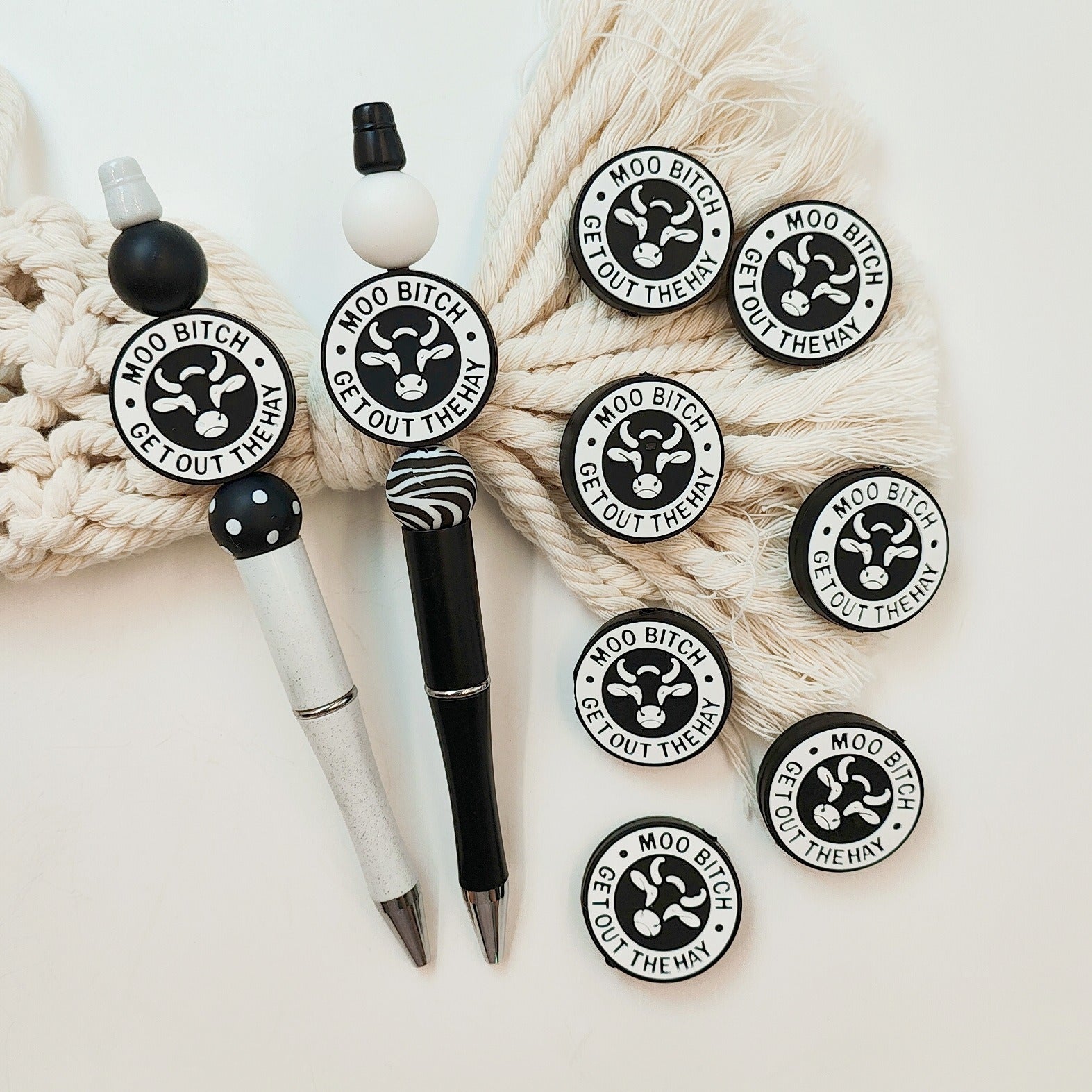 Flatback Silicone Focal Beads for DIY Keychains Bracelet Pens
