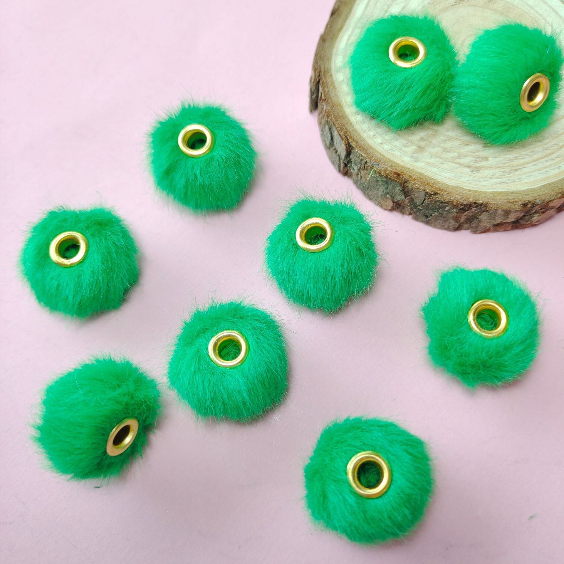 20MM Plush Ball Beads Spacers DIY Beaded Pen Accessories-50PCS
