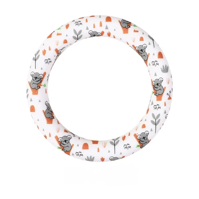 65MM Circular Ring Silicone Focal Beads for DIY Pens Keychains