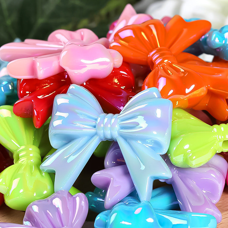 Creative Colored Acrylic Bow Beads-25PCS