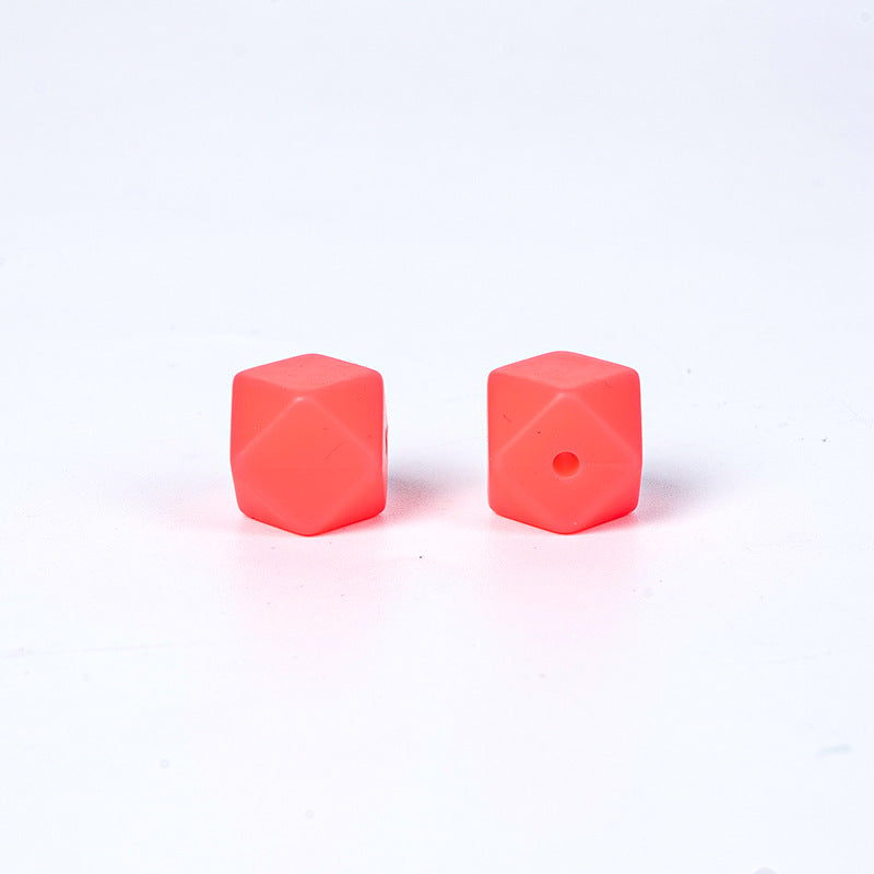 17mm Hexagonal Shape Silicone Beads-50PCS