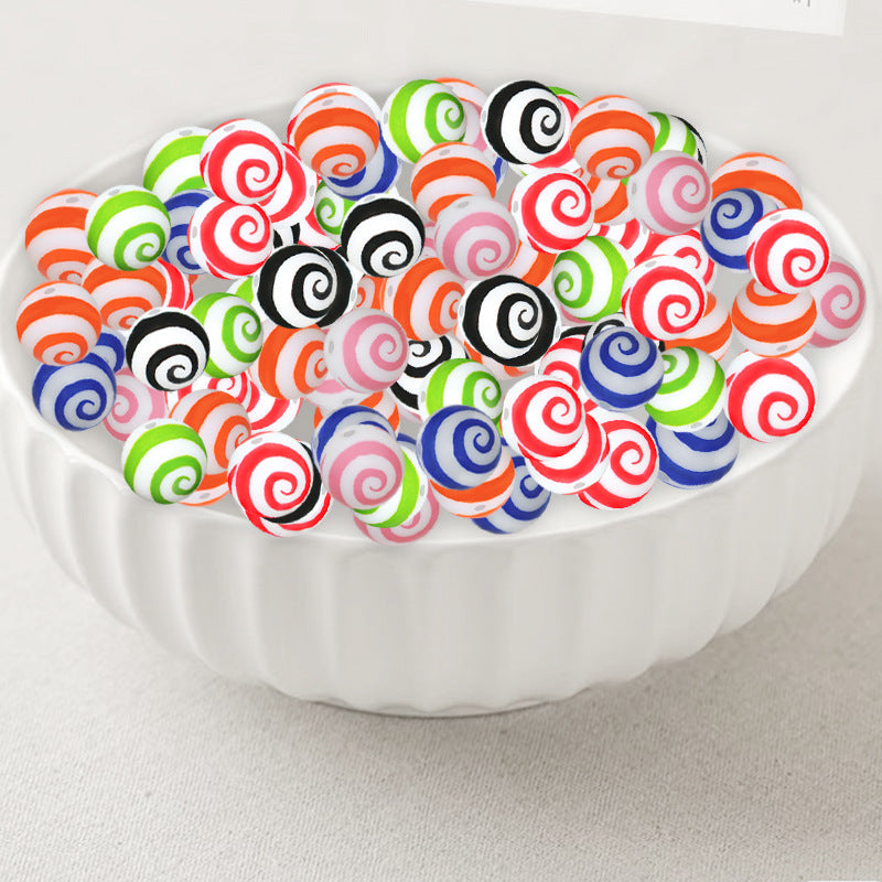 15mm Leopard Print Silicone Balls-50PCS