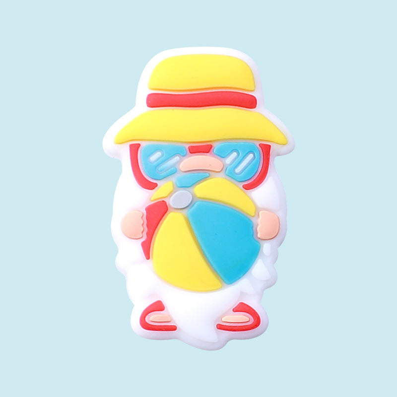 Cartoon Dwarf Creative Alphabet Gnome Silicone Beads-10PCS