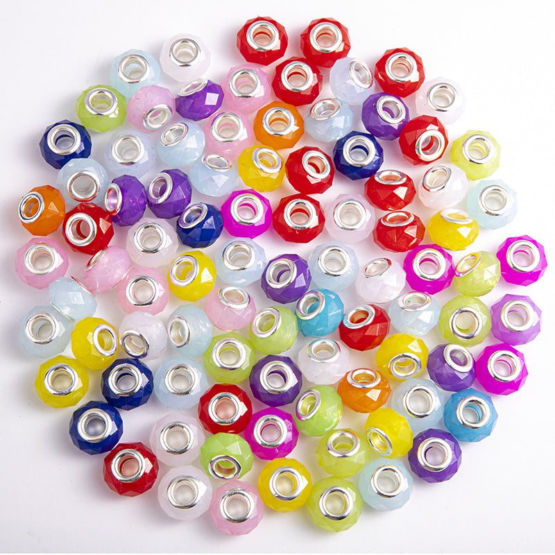 14mm Acrylic Jelly Large Hole Beads Beads-100PCS