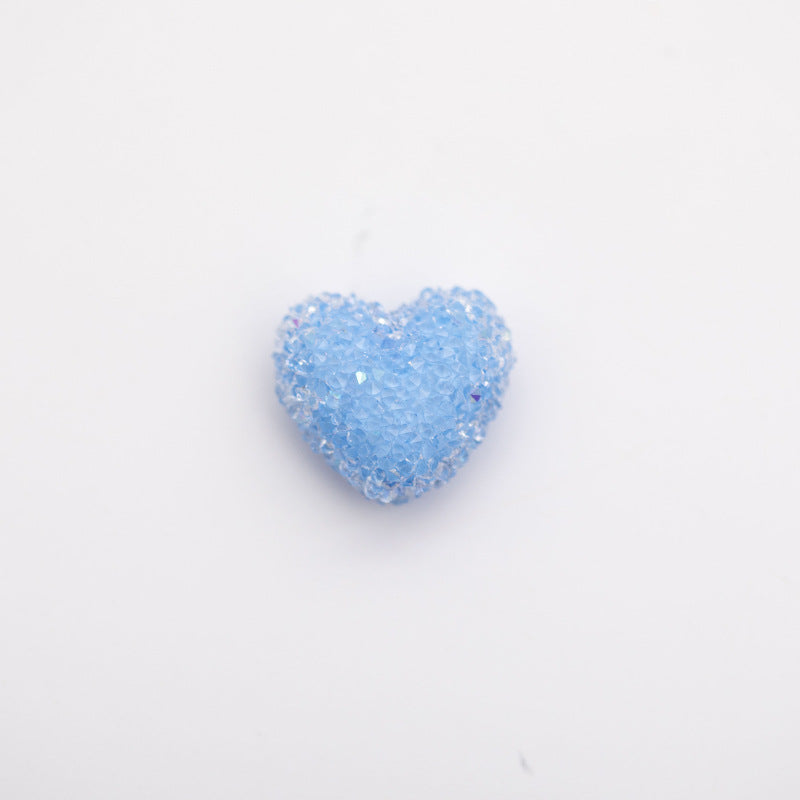 Acrylic Rhinestones, Soft Granulated Sugar Small Heart Beads-10PCS