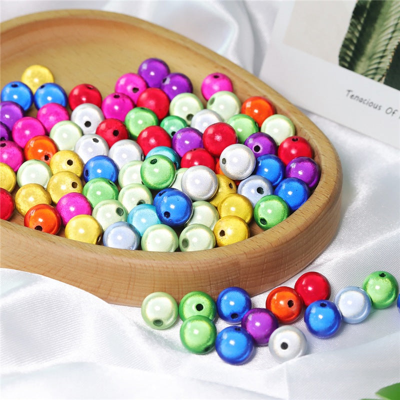 16mm-Reflective Laser Fantasy Acrylic Round Beads-50PCS