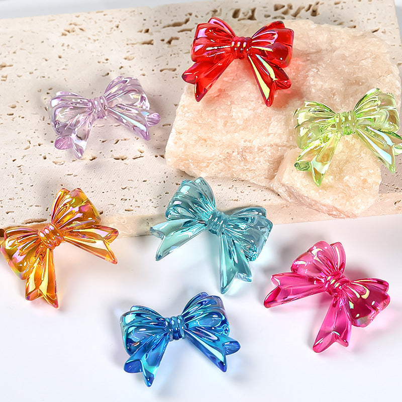 Creative Colored Acrylic Bow Beads-25PCS