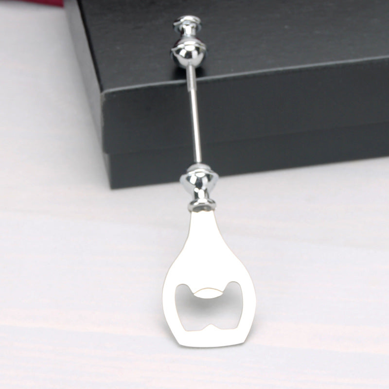 Creative Beadable Utensils DIY Stainless Steel Bottle Opener-1PCS