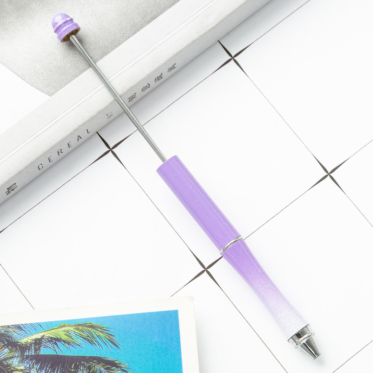 Creative Metal DIY Beadable Pen Ballpoint Pen-2PCS