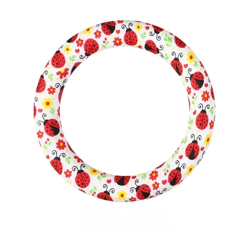 65MM Circular Ring Silicone Focal Beads for DIY Pens Keychains