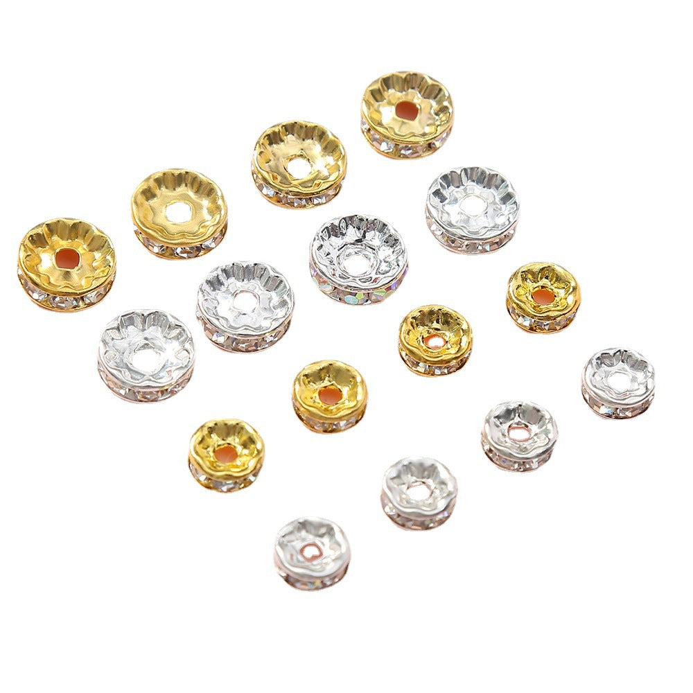 Drill Ring Color Spacer Wheel Rim 6/8/10mm Beads-100PCS