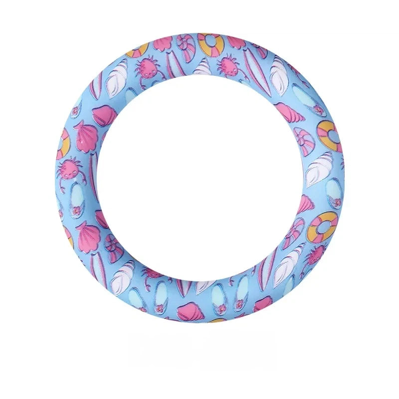 65MM Circular Ring Silicone Focal Beads for DIY Pens Keychains
